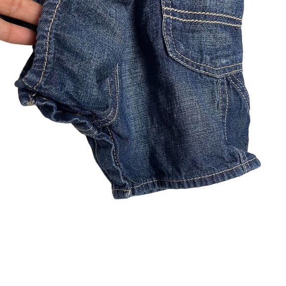 Oshkosh Blue Denim 100% Cotton Baby Short Overalls Size 18 Months - Picture 4 of 6